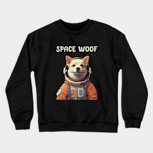 Astronaut dog in space Crewneck Sweatshirt